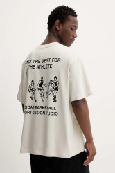 Tričko adidas Originals Sport Design GFX pánské, béžová barva, s potiskem, JW8621