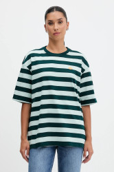 Tričko adidas Originals Striped Ss Tee dámské, zelená barva, KF2322