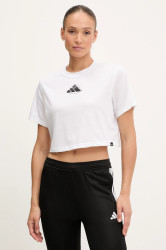 Tričko adidas Performance TIE-INS dámské, bílá barva, JY3370