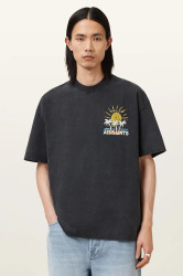 Tričko AllSaints COVE pánské, černá barva, M061PC