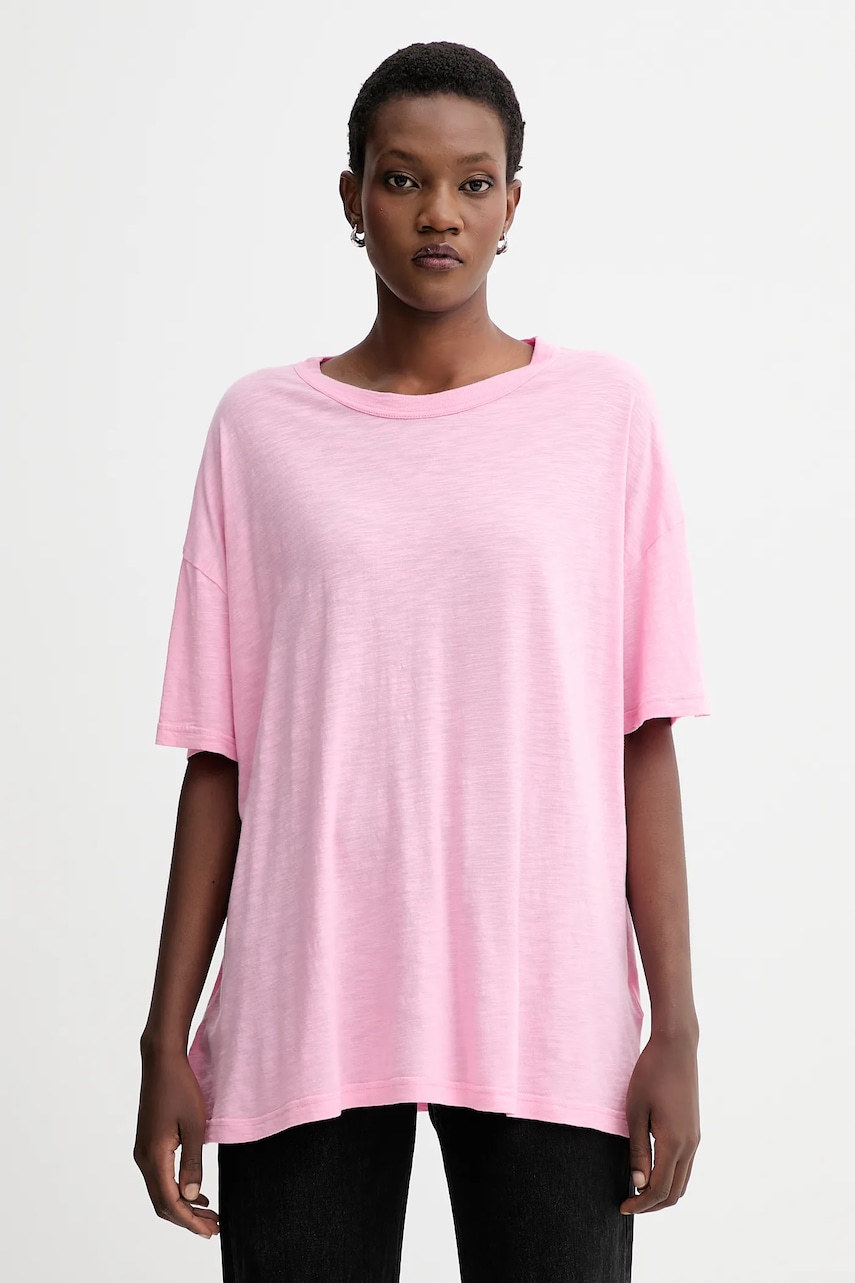 Tričko American Vintage dámské, růžová barva, JAC02AV