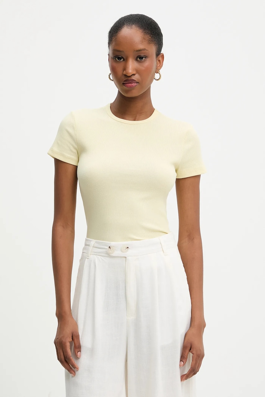 Tričko Answear.LAB dámské, žlutá barva