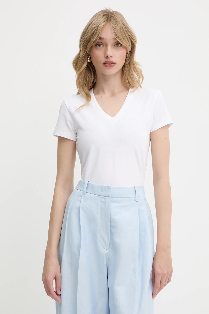 Tričko Armani Exchange dámské, bílá barva, XW000600 AF10355