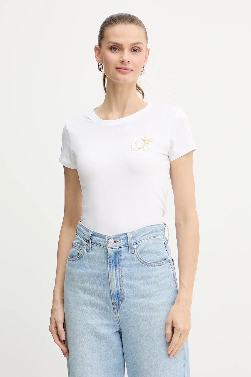 Tričko Armani Exchange dámské, bílá barva, XW001347 AF17173