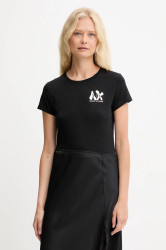 Tričko Armani Exchange dámské, černá barva, XW001347 AF17173