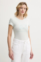 Tričko Armani Exchange dámské, tyrkysová barva, 8NYT86 Y8C7Z