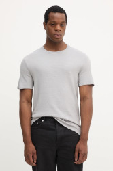 Tričko BOSS Rib T-Shirt pánské, šedá barva, 50509328