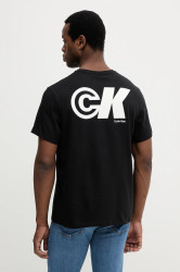 Tričko Calvin Klein Jeans pánské, černá barva, s potiskem, LV04RC835G