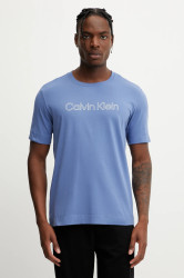 Tričko Calvin Klein Performance pánské, fialová barva, s potiskem, LVGMS5K164