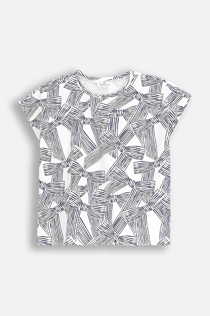 Tričko Coccodrillo tmavomodrá barva, HOLIDAY SPLASH GIRL JUNIOR