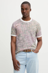 Tričko Desigual ARENYS pánské, růžová barva, 25WMTK30