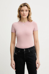Tričko Diesel T-UNCUTIESLONG-OD dámské, růžová barva, A19917.0AHQH