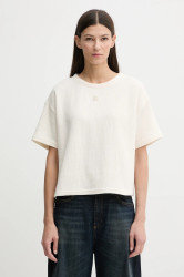 Tričko Dkny dámské, béžová barva, DJ6T1671