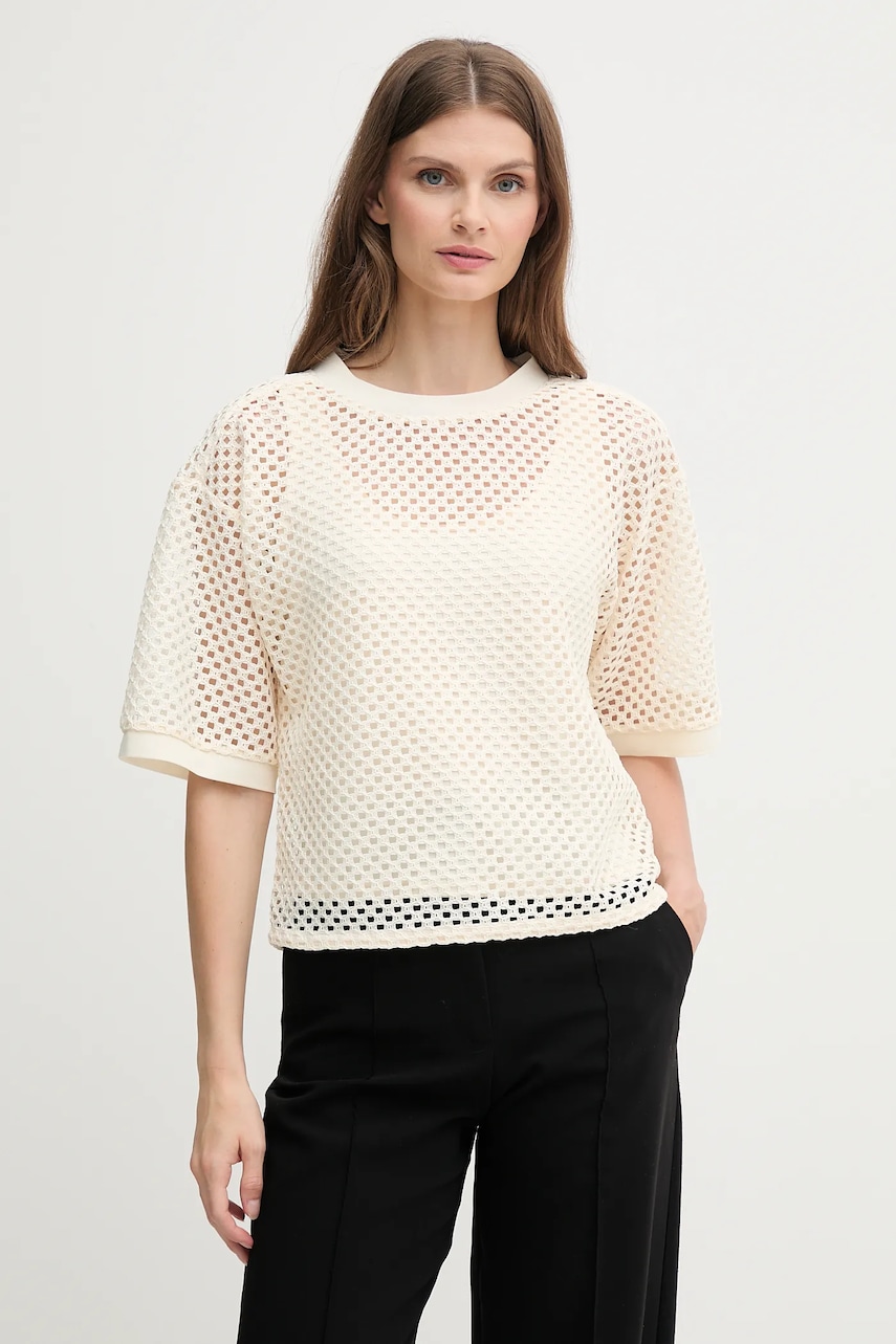 Tričko Dkny dámské, béžová barva, P5DHSBMA