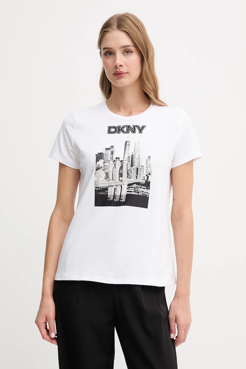 Tričko Dkny dámské, bílá barva, P52HOWNA