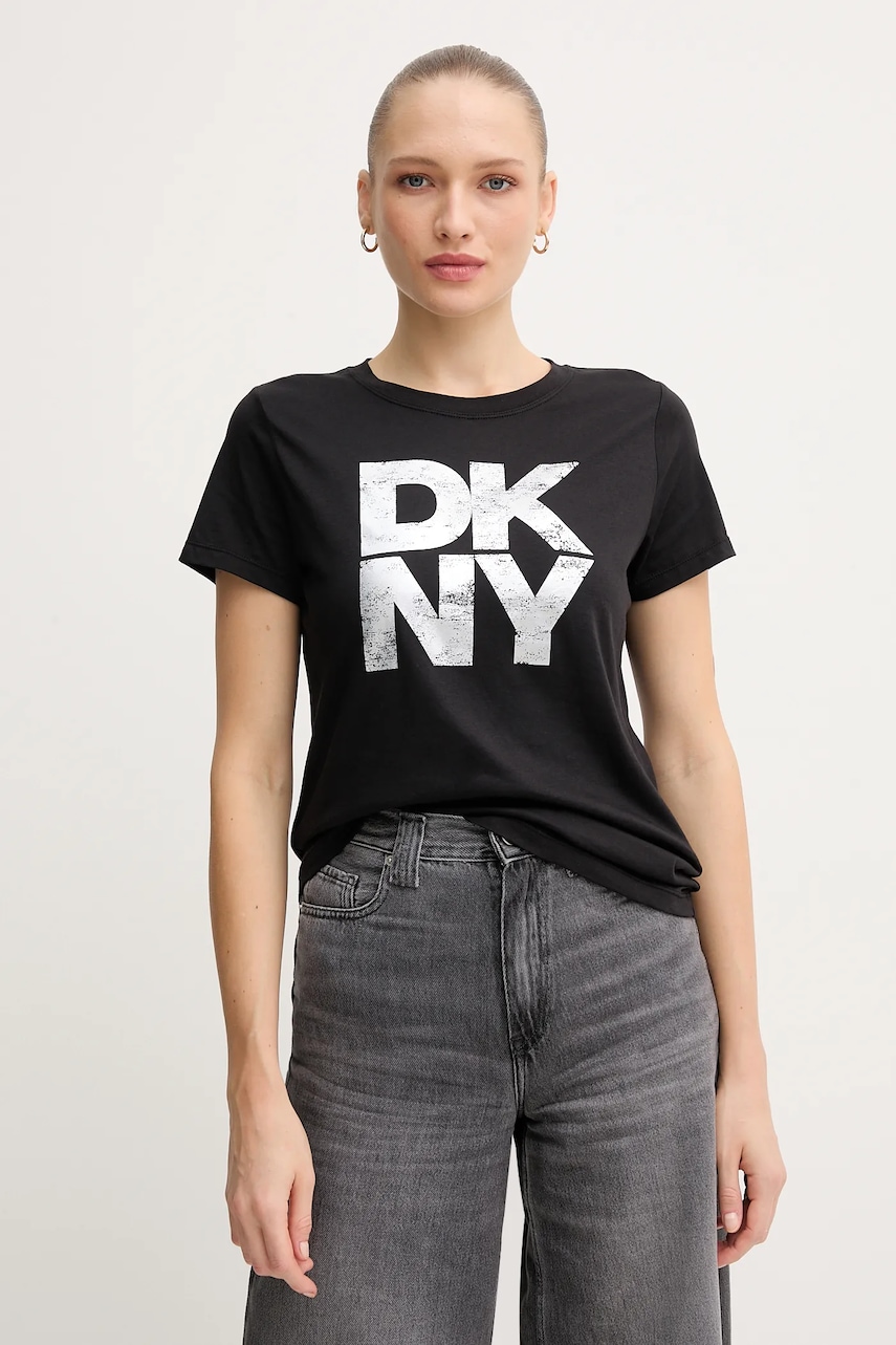 Tričko Dkny dámské, černá barva, DJ5T1631