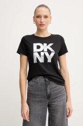 Tričko Dkny dámské, černá barva, DJ5T1631