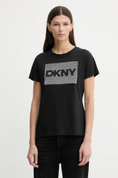 Tričko Dkny dámské, černá barva, DJ6T1701