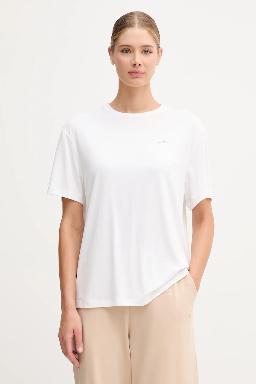 Tričko EA7 Emporio Armani dámské, bílá barva, AF13919.7W000189