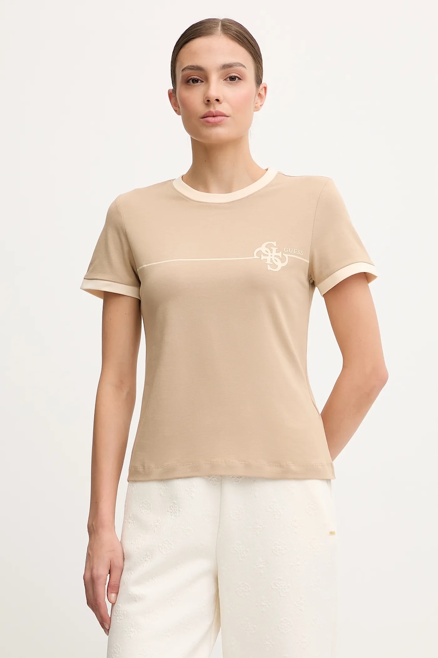 Tričko Guess CARMEN dámské, zelená barva, V5YI01 J1314