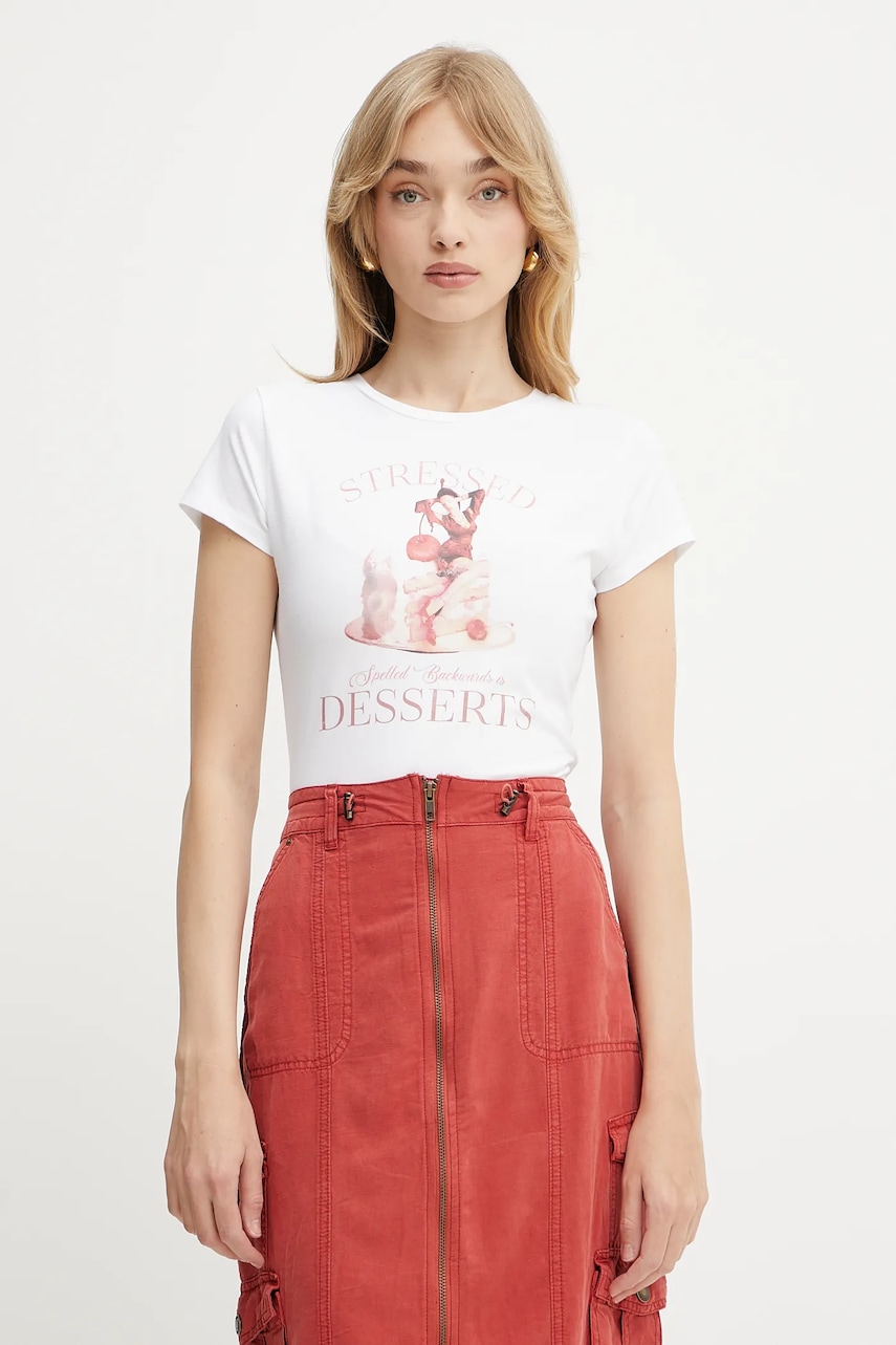 Tričko Guess dámské, bílá barva, W5GI48 K49A1