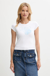 Tričko Guess dámské, bílá barva, W5YI29 K49A1