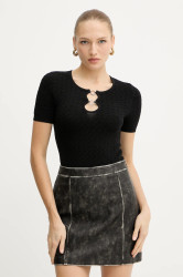 Tričko Guess HELENA dámské, černá barva, W5YR16 Z3OV0