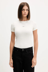 Tričko Guess Jeans dámské, béžová barva, W5BP45 KA0H1