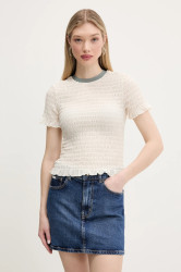 Tričko Guess Originals dámské, béžová barva, W5GP51 KBBF2