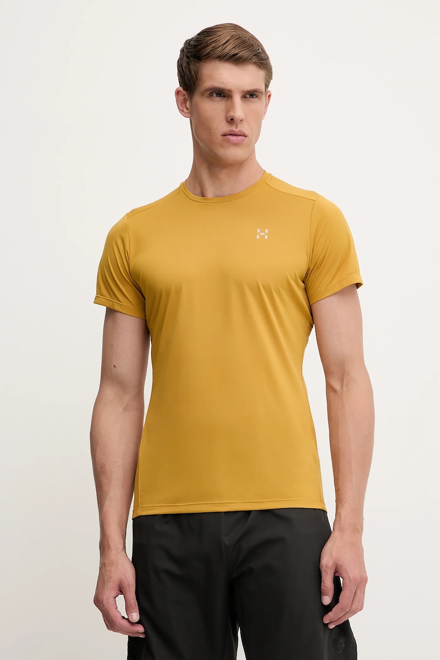 Tričko Haglöfs L.I.M pánské, žlutá barva, 607861