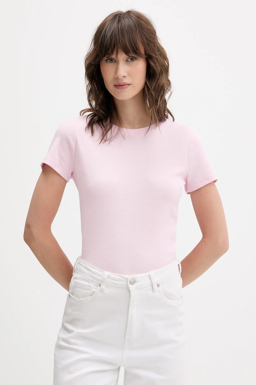 Tričko Hollister Co. dámské, růžová barva, KI339-5073-600