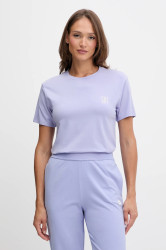 Tričko HUGO CASUAL T-SHIRT dámské, fialová barva, 50556981