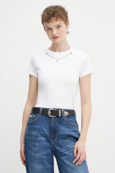 Tričko HUGO Dannecy dámské, bílá barva, 50549392