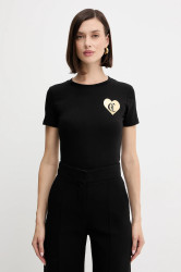 Tričko Just Cavalli dámské, černá barva, 79PAHT08 CJ502