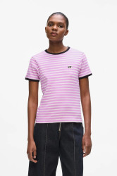 Tričko Karl Lagerfeld IKON dámské, fialová barva, A4W17060