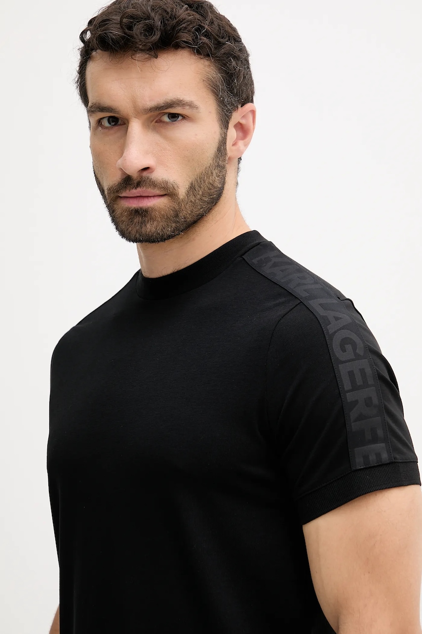 Tričko Karl Lagerfeld pánské, černá barva, 553235.755021