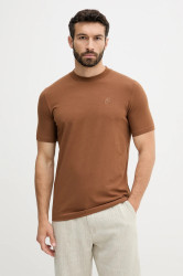Tričko Karl Lagerfeld pánské, hnědá barva, 553221.755750