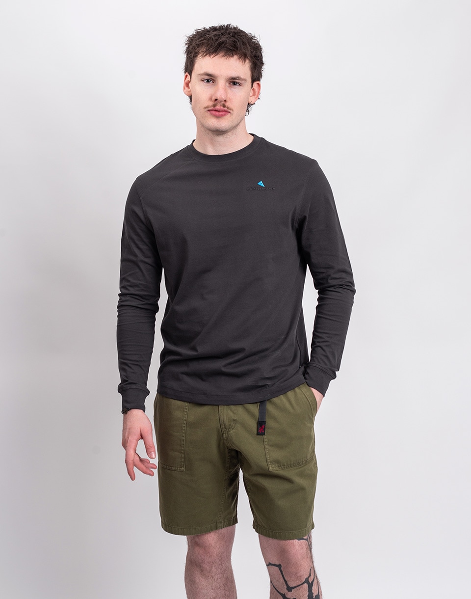 Tričko Klättermusen Root Logo LS Tee M's 961 Raven
