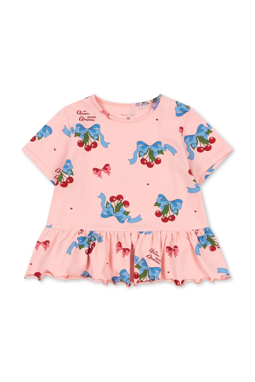 Tričko Konges Sløjd BASIC FRILL TEE GOTS