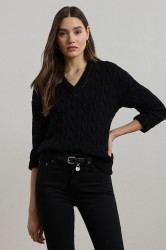 Tričko Lauren Ralph Lauren dámské, černá barva, lehké, 200971374