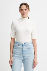 Tričko Marc O'Polo dámské, béžová barva, s pologolfem, M08207651177