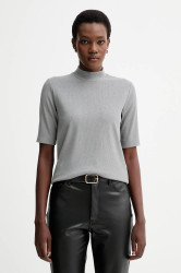 Tričko Marc O'Polo dámské, šedá barva, s pologolfem, 510217451255