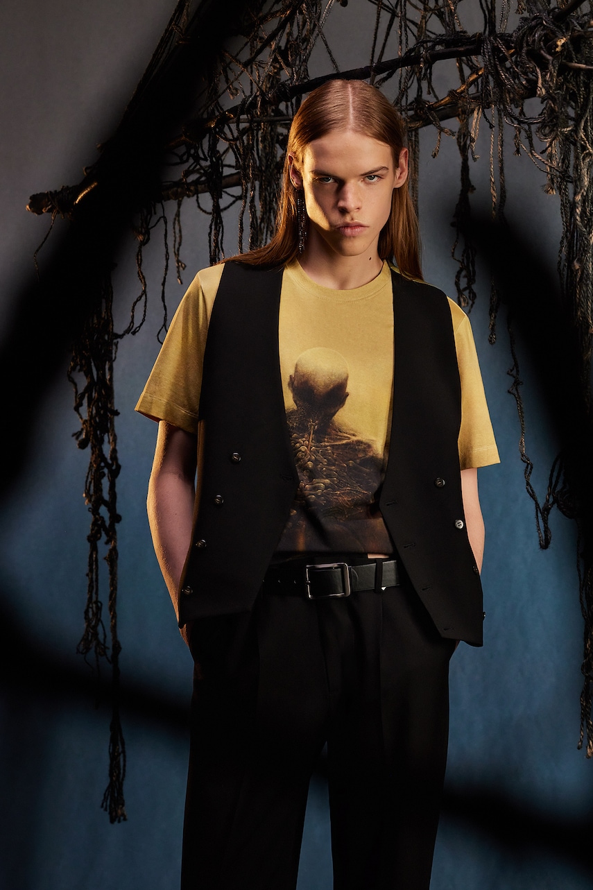 Tričko Medicine pánské, žlutá barva