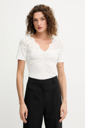 Tričko Morgan dámské, béžová barva, DELINE