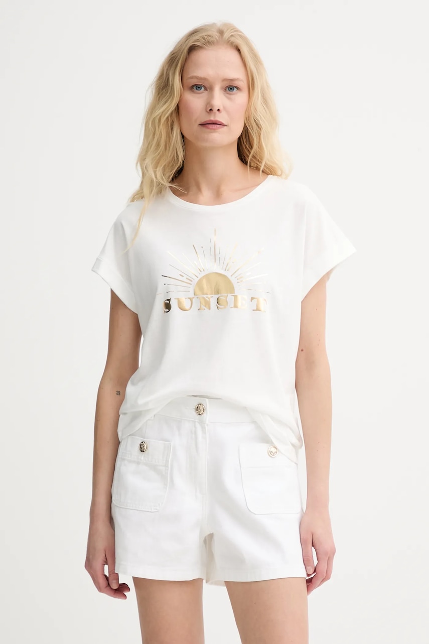 Tričko Morgan dámské, bílá barva, DSUNSET