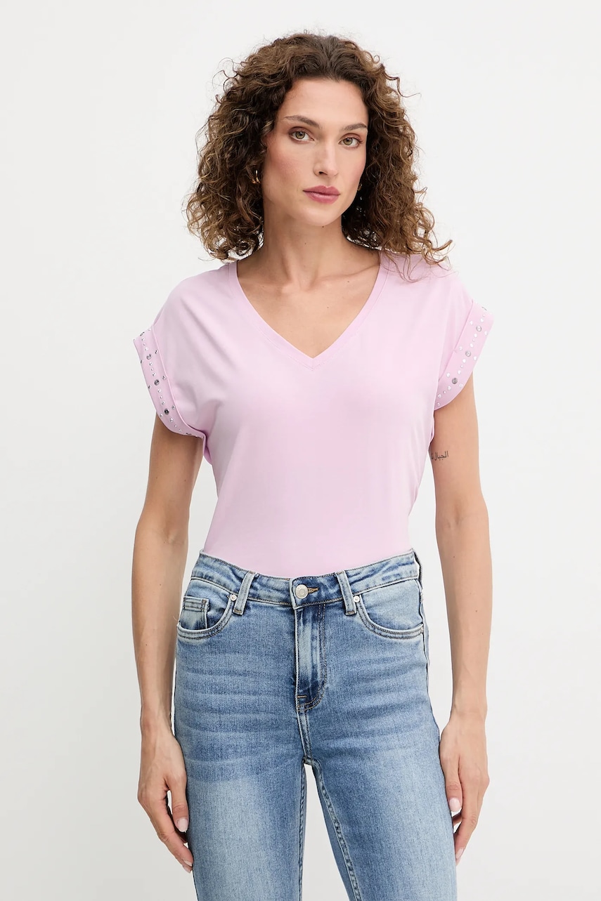 Tričko Morgan dámské, růžová barva, DGLOW