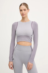 Tričko na jógu s dlouhým rukávem On Studio fialová barva, 1WF10263857