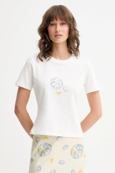 Tričko Never Fully Dressed Baby dámské, bílá barva, NFDTO1776