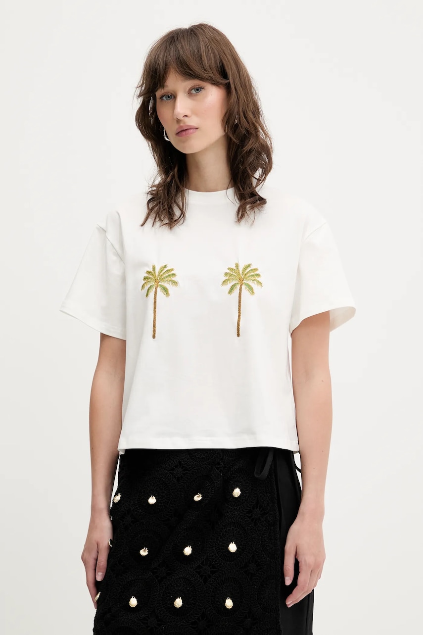 Tričko Never Fully Dressed dámské, bílá barva, NFDTO1726