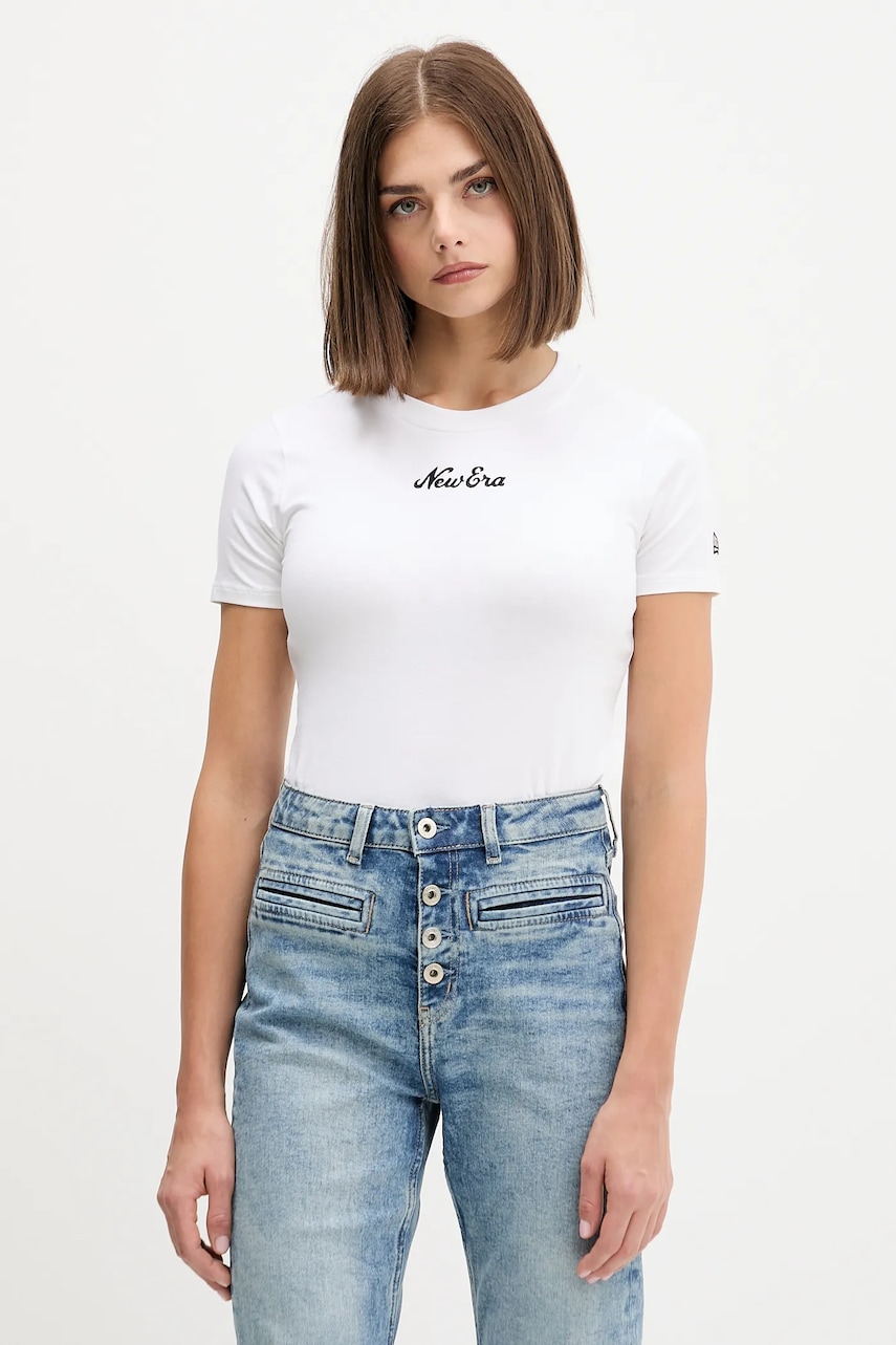Tričko New Era dámské, bílá barva, 60564942